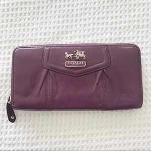 Purple Coach Full Size Wallet